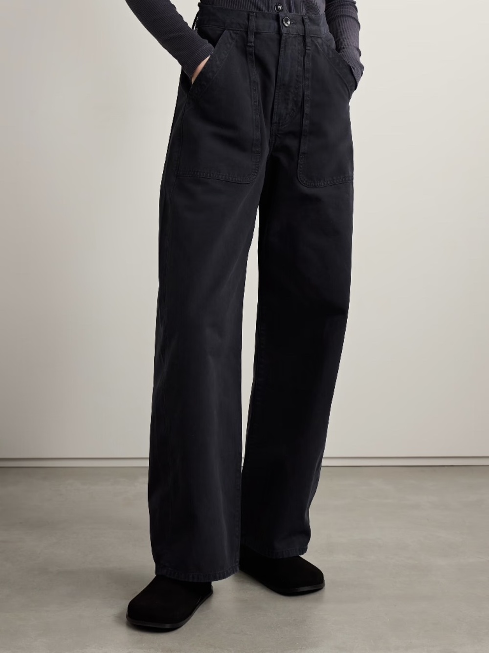 Citizens Of Humanity Black High-Rise Wide Leg Utility Pants